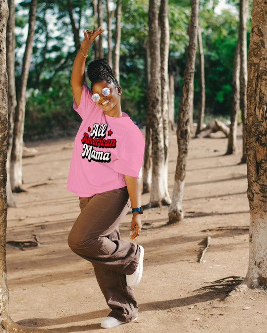 All American Mama Patriotic T-Shirt for Moms