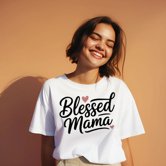 Blessed Mama Christian T-Shirt – Faith-Inspired Tee