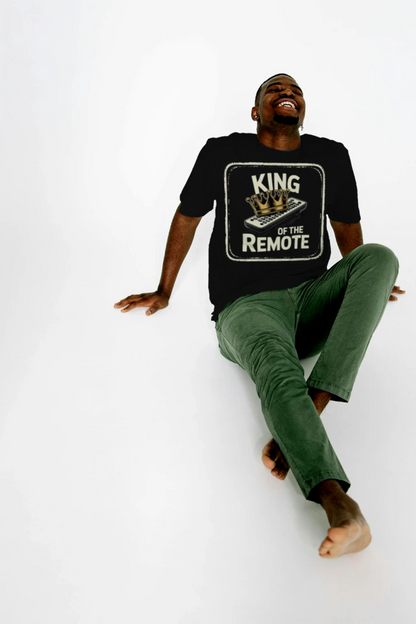 King Of The Remote Funny Dad T-Shirt For TV Lovers