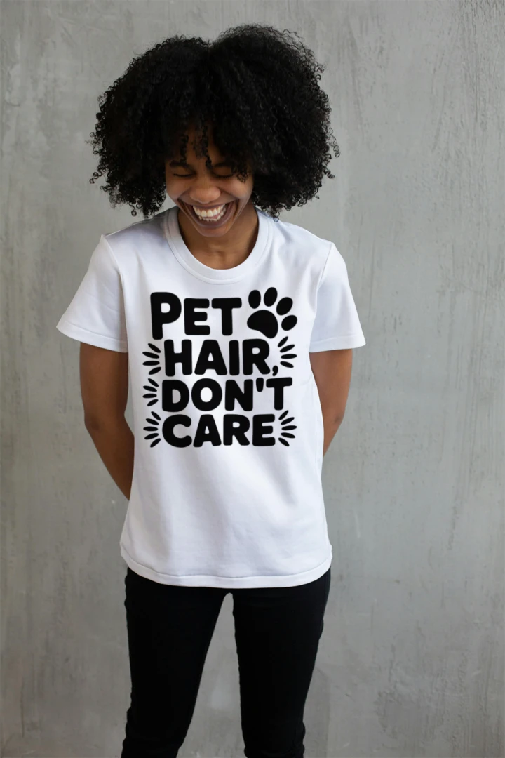 Pet Hair Don’t Care Dog Lover Unisex Graphic T-Shirt