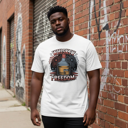 Whiskey Freedom Fireworks Funny 4th of July Shirt