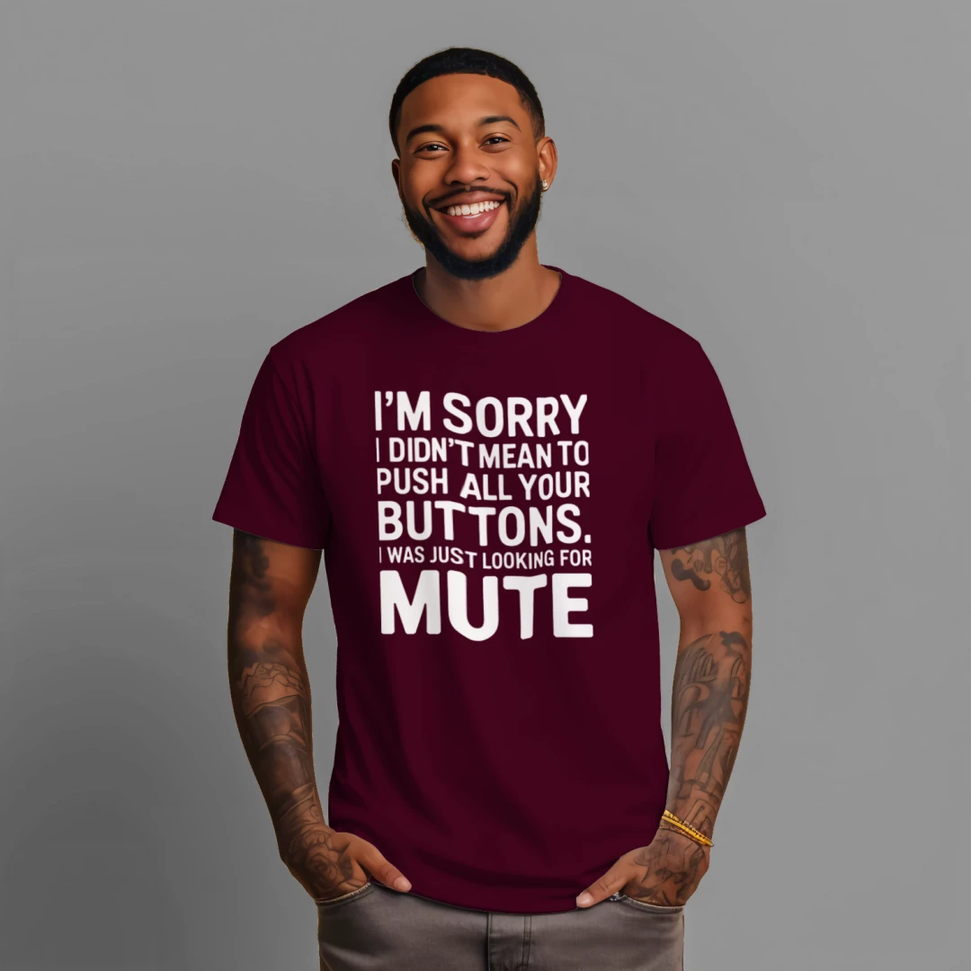 Mute Buttons Funny Sarcastic Unisex T-Shirt