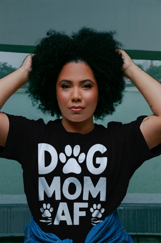 Dog Mom AF Graphic Tee – Funny Pet Lover Shirt