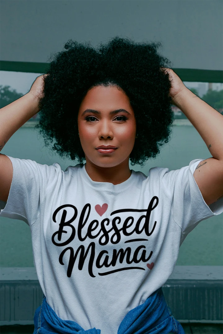 Blessed Mama Christian T-Shirt – Faith-Inspired Tee