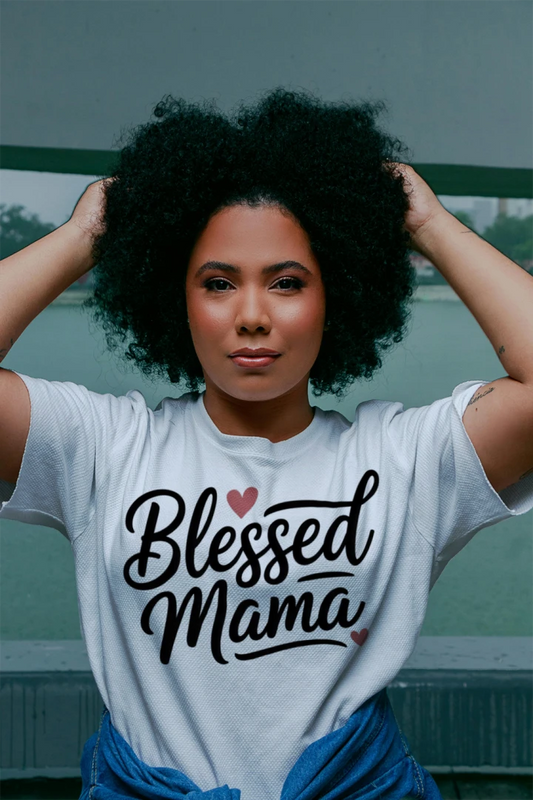 Blessed Mama Christian T-Shirt – Faith-Inspired Tee