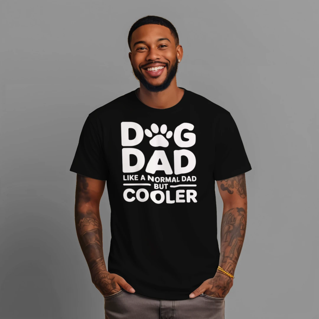 Dog Dad Like a Normal Dad But Cooler Graphic T-Shirt