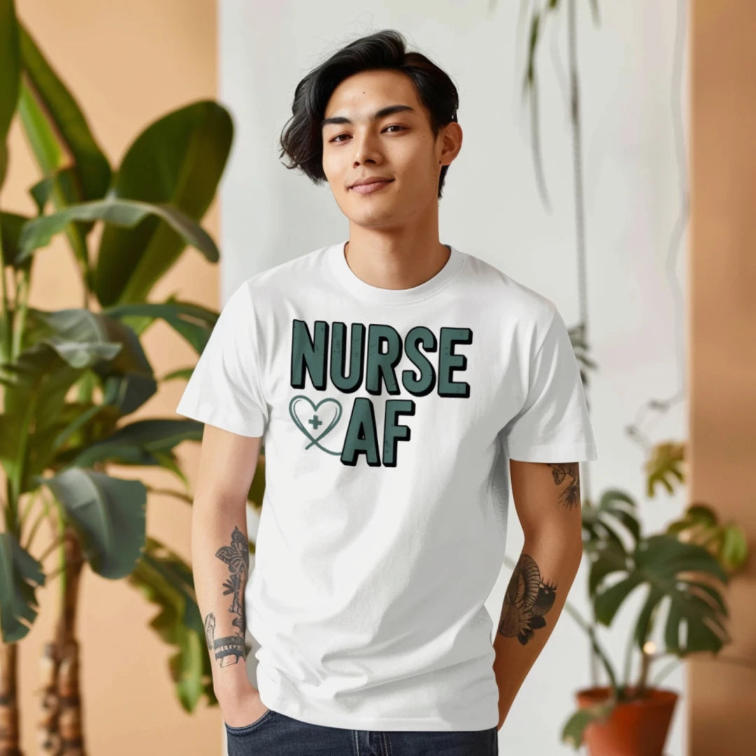 Nurse AF Funny T-Shirt – Bold Nurse Life Humor Tee