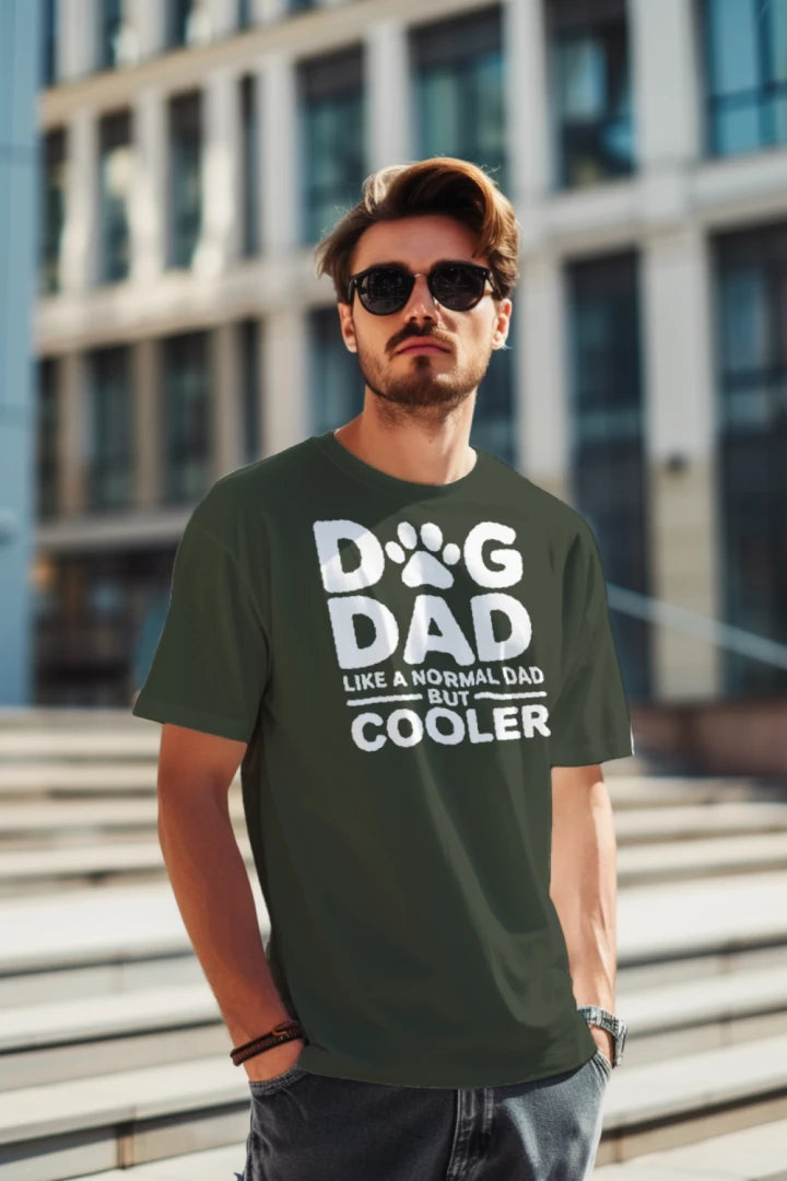 Dog Dad Like a Normal Dad But Cooler Graphic T-Shirt