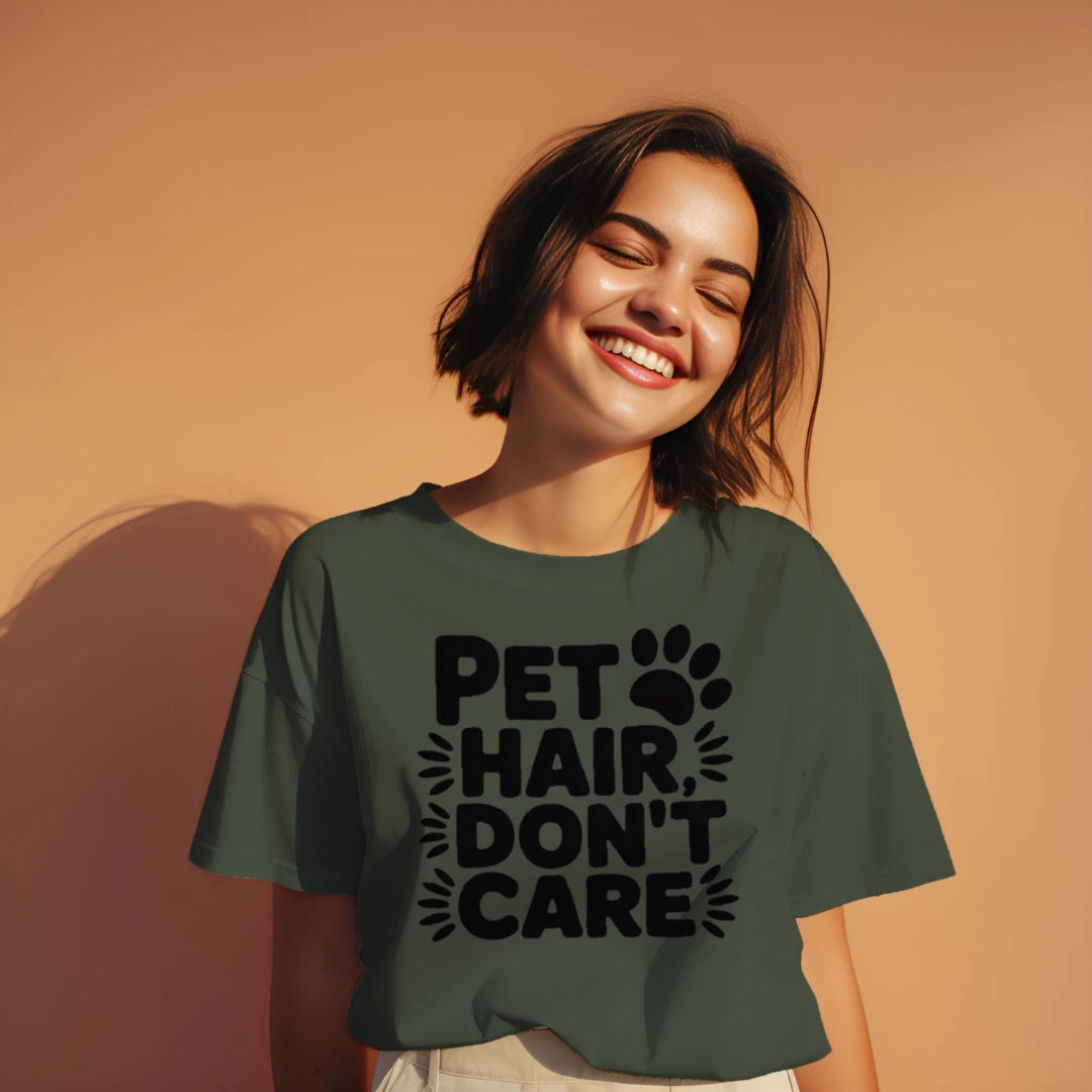 Pet Hair Don’t Care Dog Lover Unisex Graphic T-Shirt