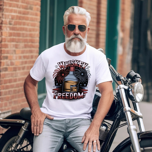 Whiskey Freedom Fireworks Funny 4th of July Shirt